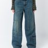 Minga London Track Blue Multi Pocket Overdye Cargo Jeans | Bottoms