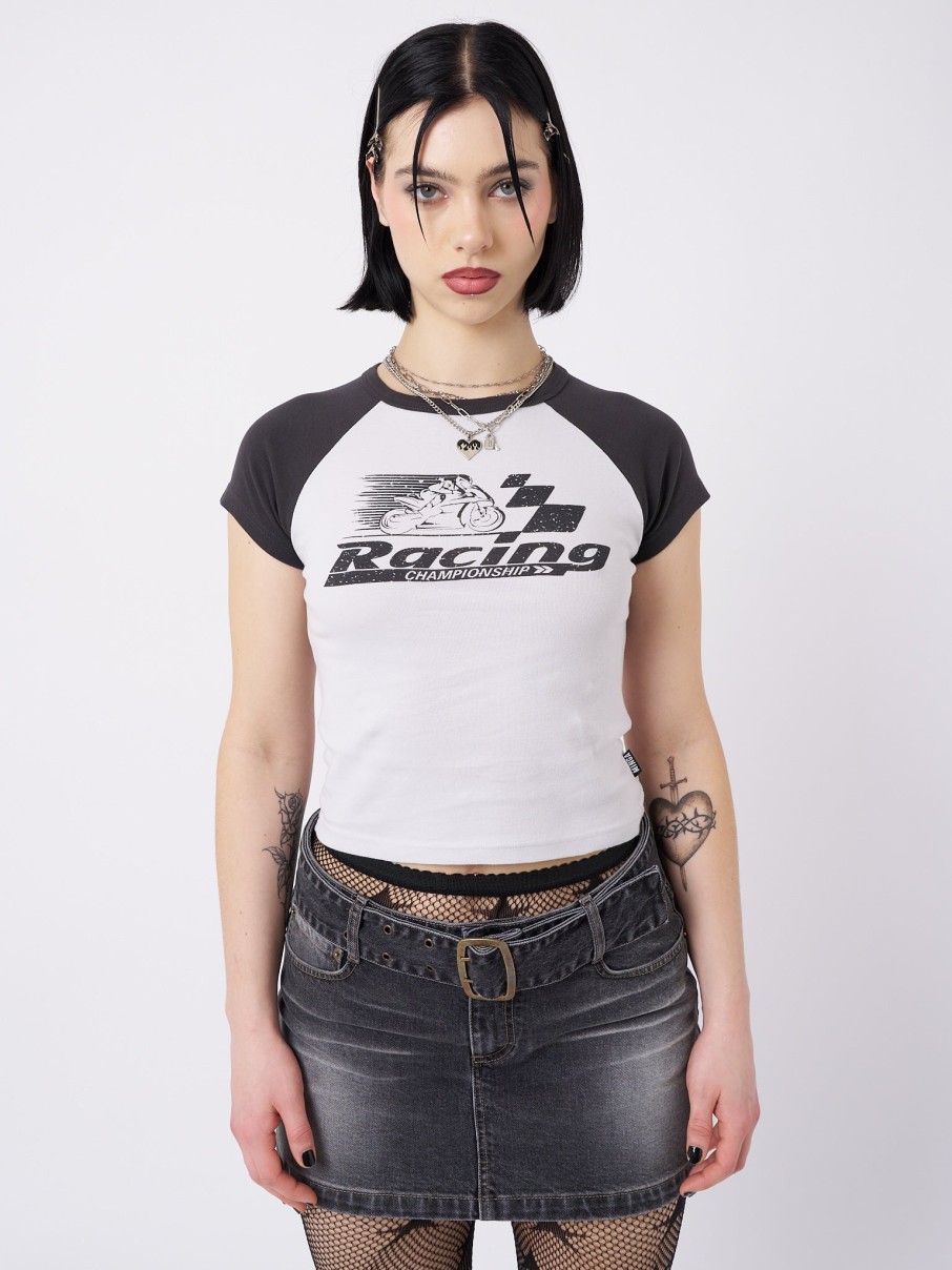 Minga London Motor Racing Raglan Baby Tee | Tops & T-Shirts