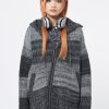 Minga London Carbon Zip Up Hood Knit Cardigan | Sweaters & Hoodies