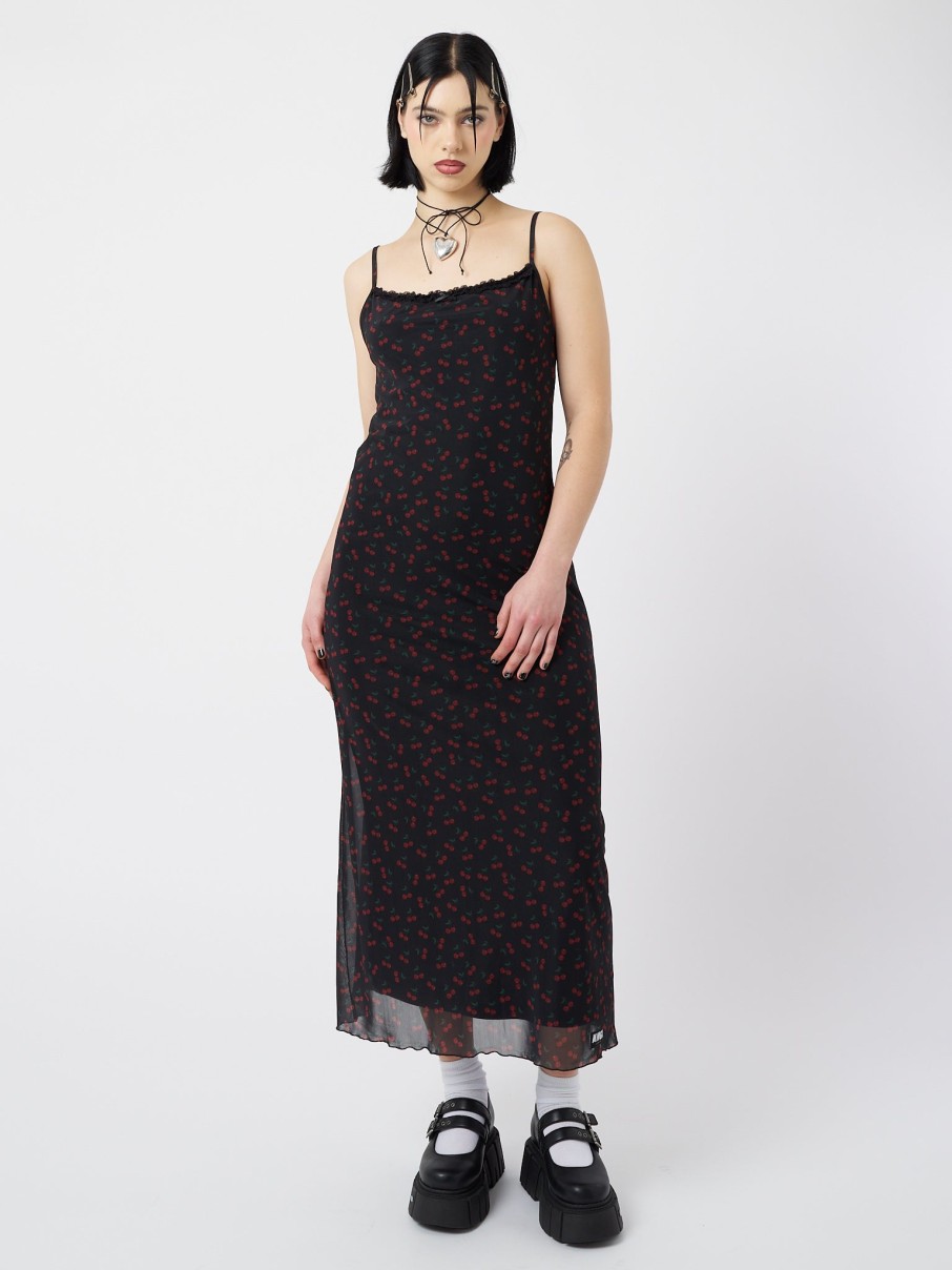 Minga London Cherry Cola Mesh Maxi Dress | Dresses