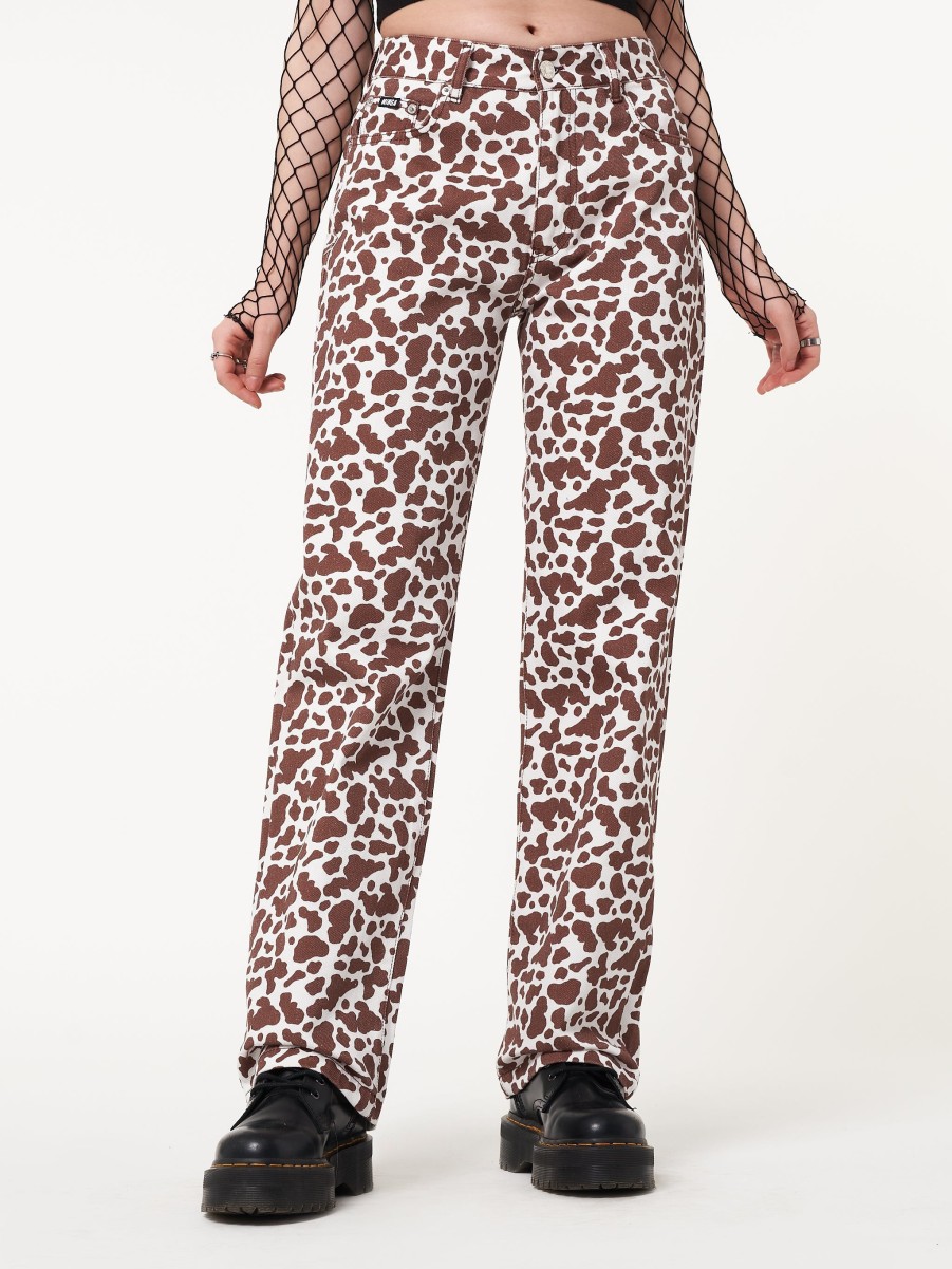 Minga London Cow Print Parallel Jeans | Bottoms