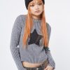 Minga London Star! Black Grey Chunky Knit Jumper | Tops & T-Shirts