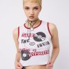 Minga London Hypnotic Graphic Print Vest Top | Tops & T-Shirts