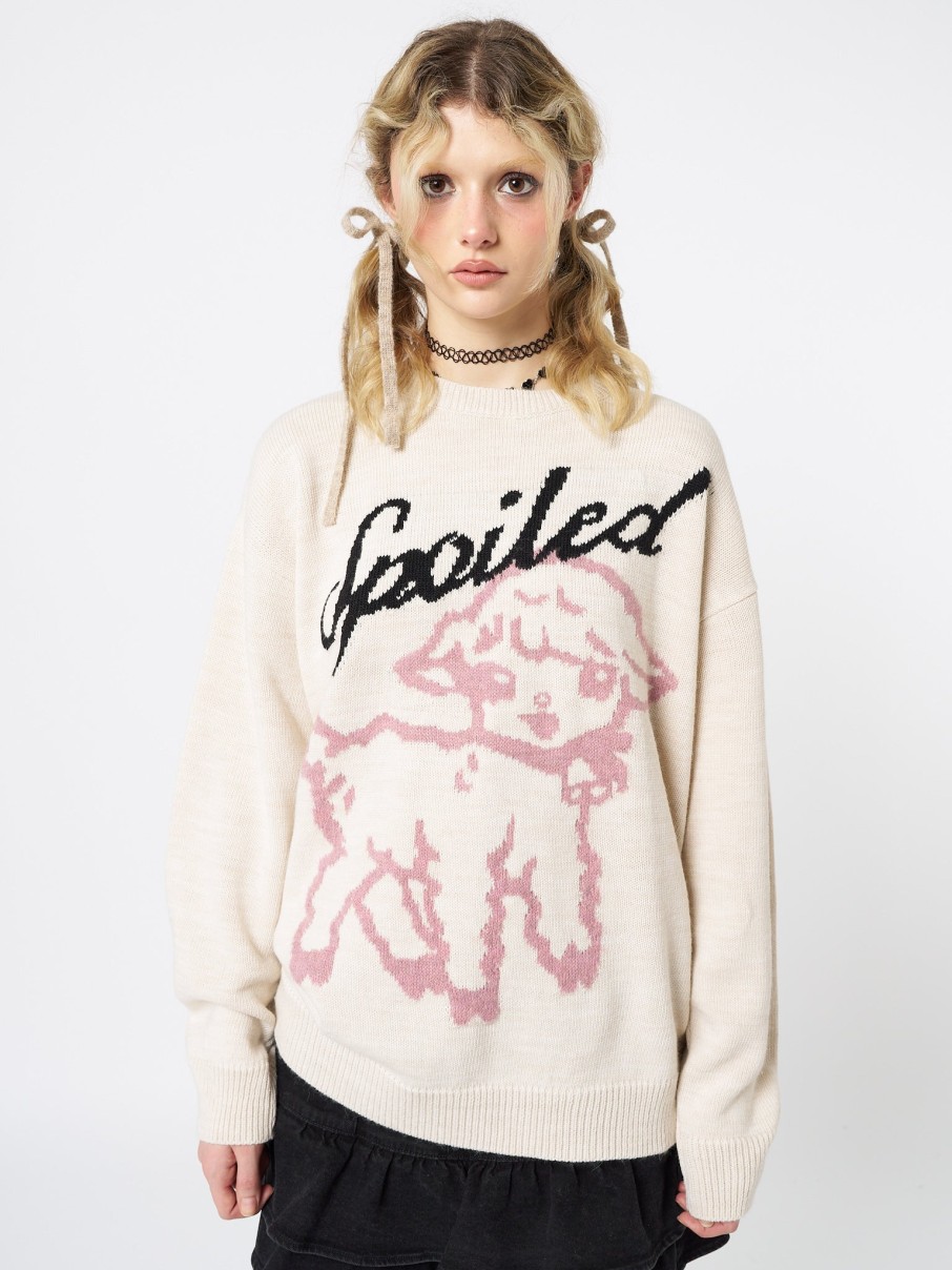 Minga London Spoiled Sheep Graphic Knitted Sweater | Sweaters & Hoodies