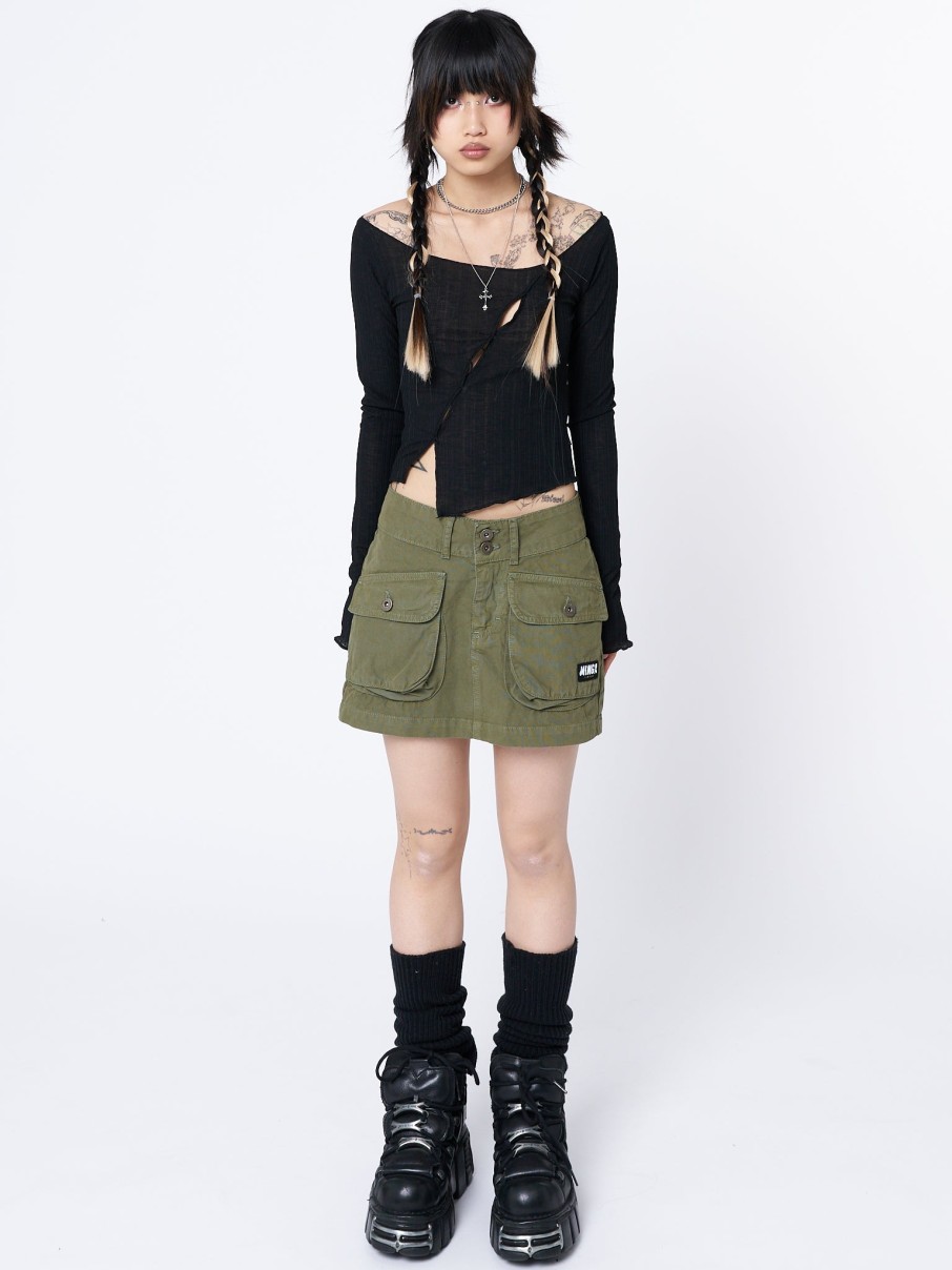 Minga London Shay Green Cargo Mini Skirt | Bottoms