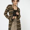 Minga London Luna Forest Stripes Tie Front Knit Cardigan | Jackets & Cardigans