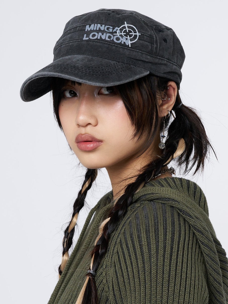 Minga London Minga Star Black Military Cap | Accessories