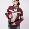 Minga London Chiara Red Vegan Racer Jacket | Jackets & Cardigans