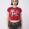 Minga London Don'T Bother Me Plz Red Baby Tee | Tops & T-Shirts