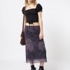 Minga London Dark Renaissance Midi Mesh Skirt | Bottoms