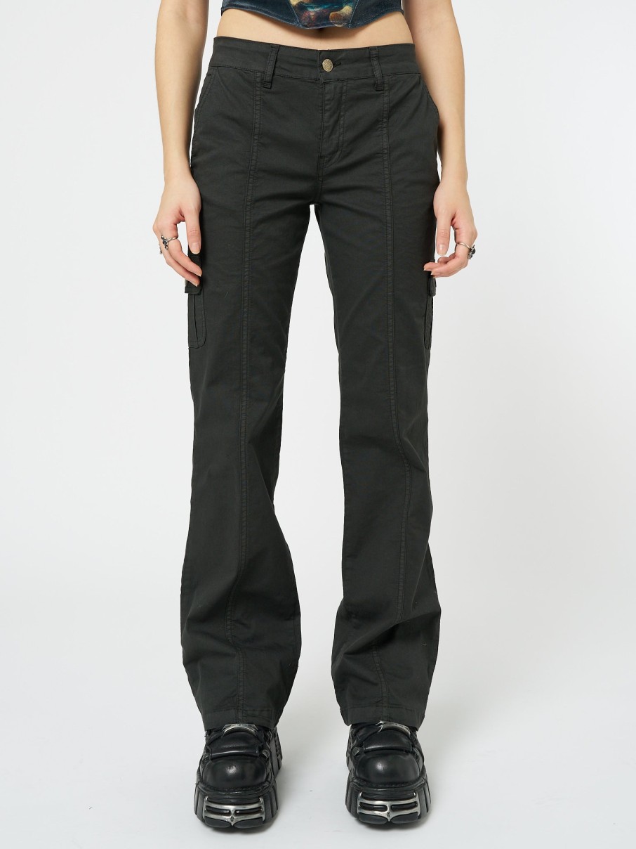 Minga London Eve Black Y2K Cargo Pants | Bottoms