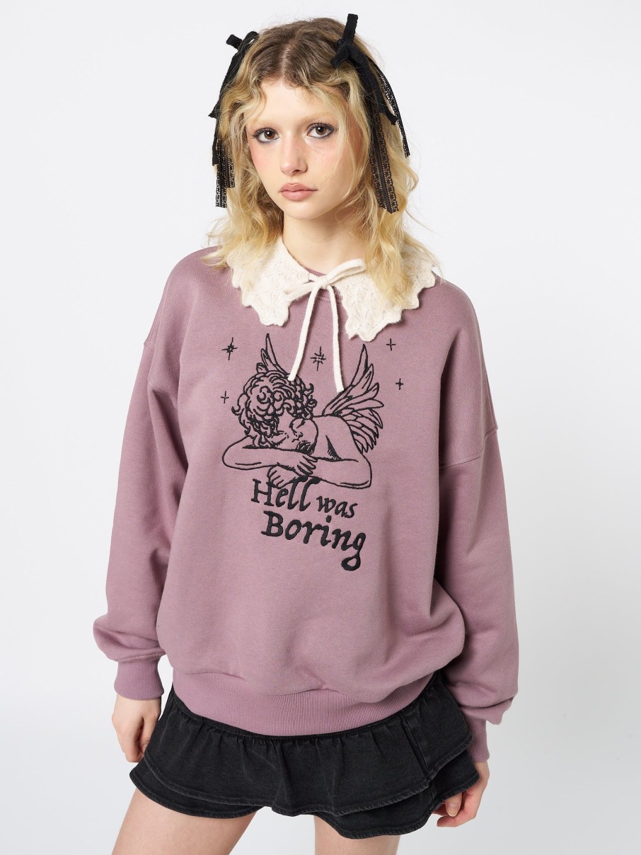 Minga London Hell Was Boring Graphic Oversized Sweater | Sweaters & Hoodies