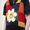 Minga London Minga X Strangervinyl Happy Flower Rainbow Check Vest | Knitwear